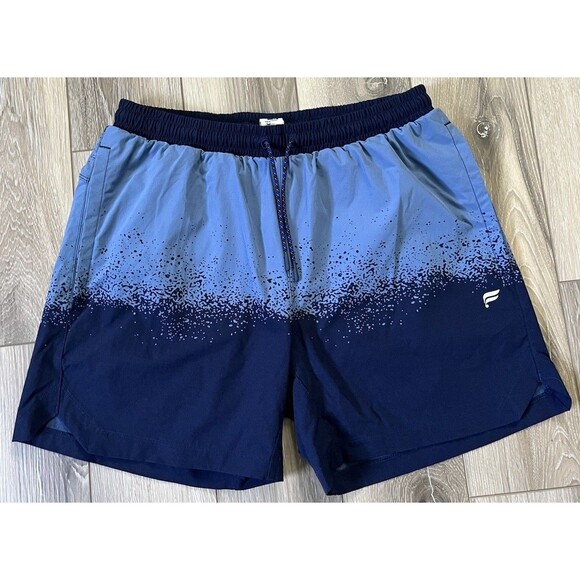 Fabletics “The Swim Trunk” 5” Inseam Elemental Blue Spraydient Mens Size Small - Picture 2 of 8